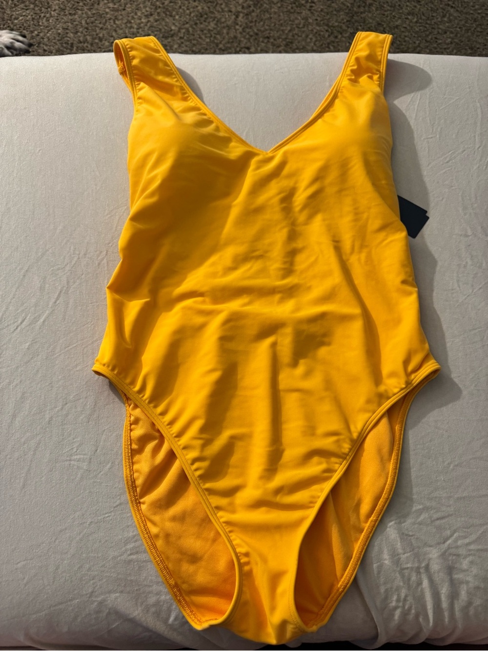 Hollister Orange V-Neck One-Piece Swimsuit